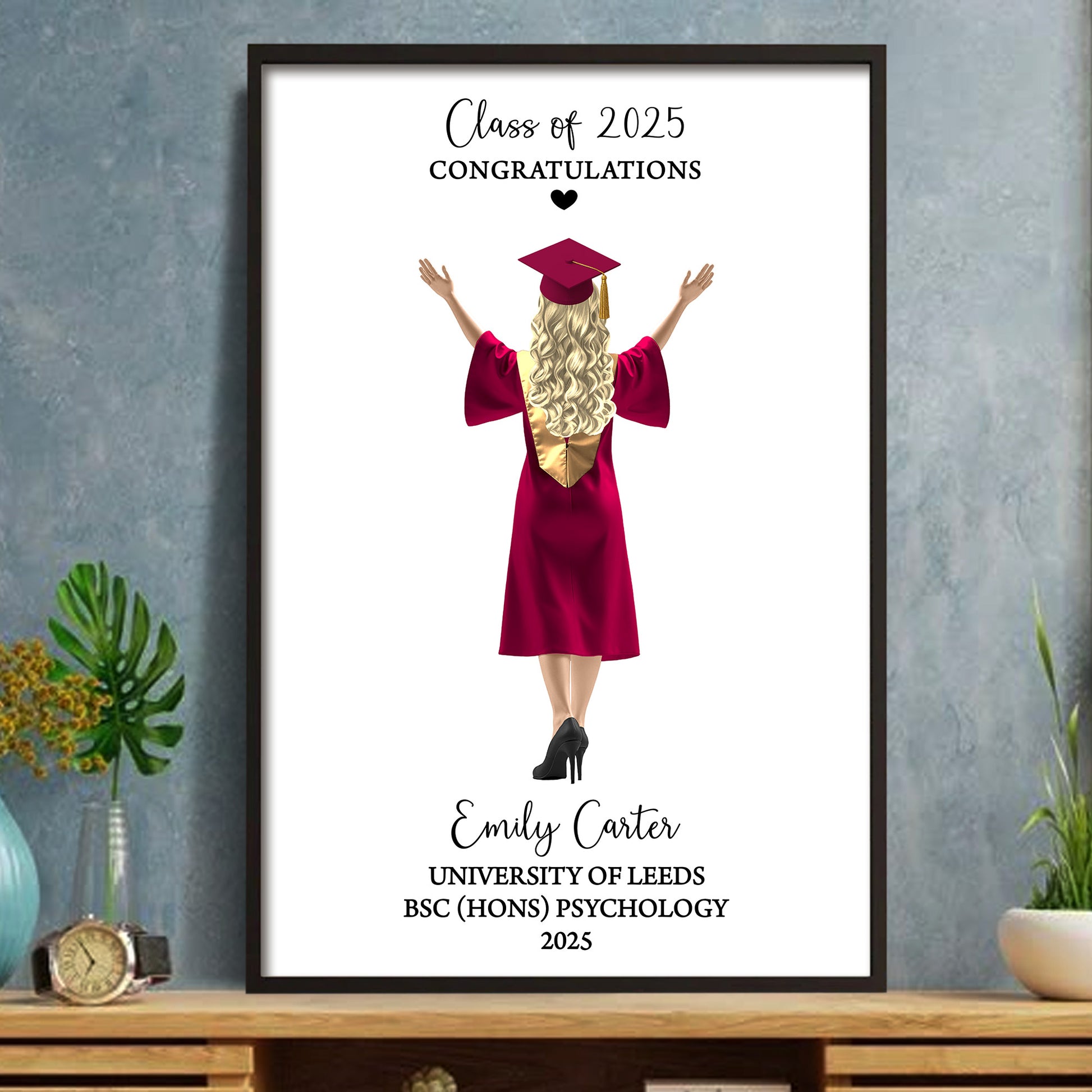 Class Of 2025, Congratulations, Graduation Cap And Gown