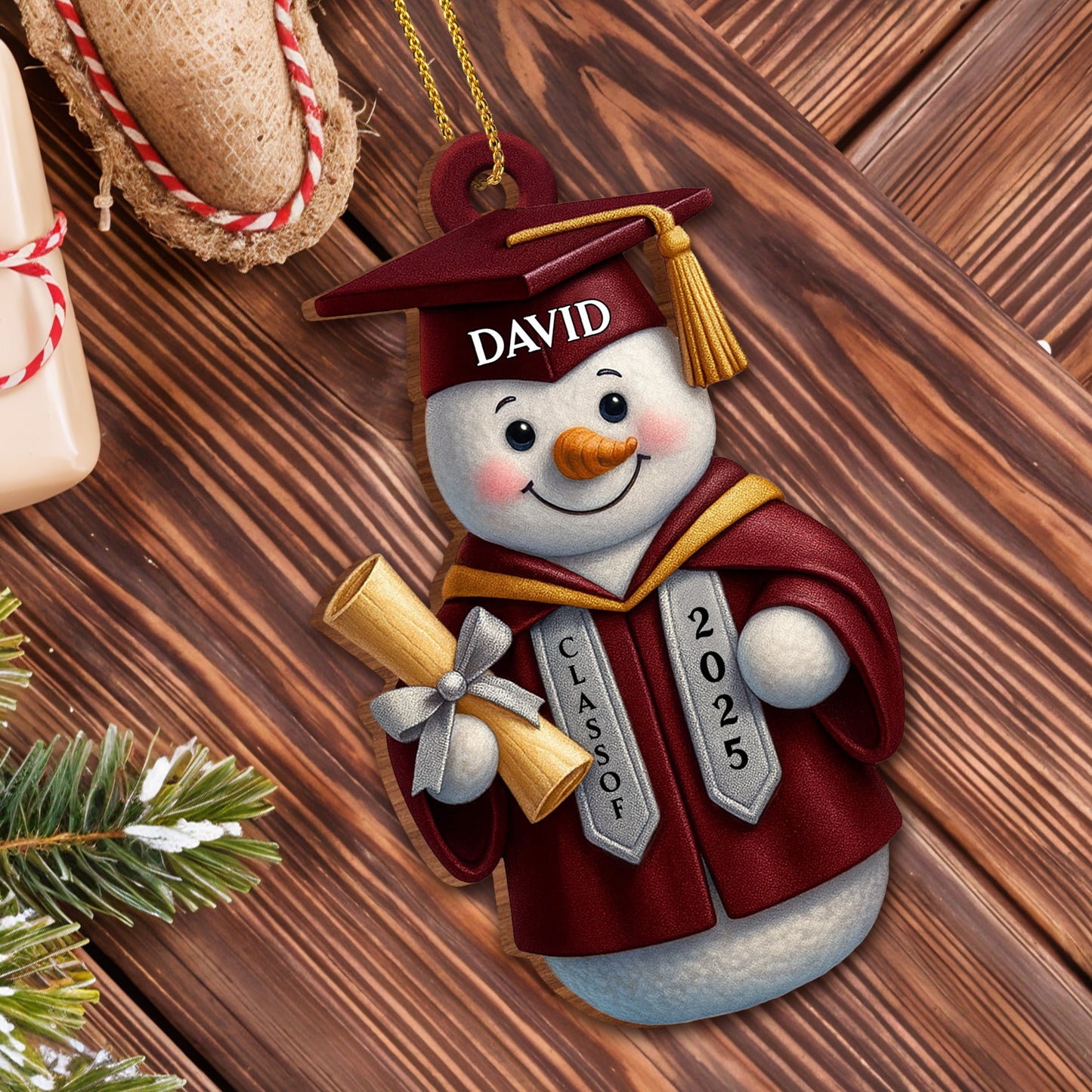 Congratulations On Your Graduation, Featuring Snowman In Cap