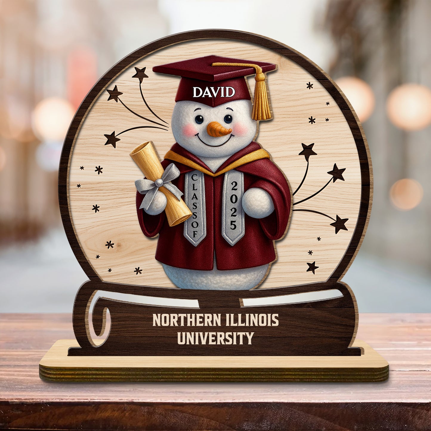 Celebrate Your Graduation, Snowman With Cap And Diploma