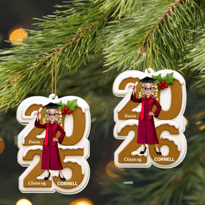 Celebrate Your Achievements, Graduate And Holly Berries Ornament