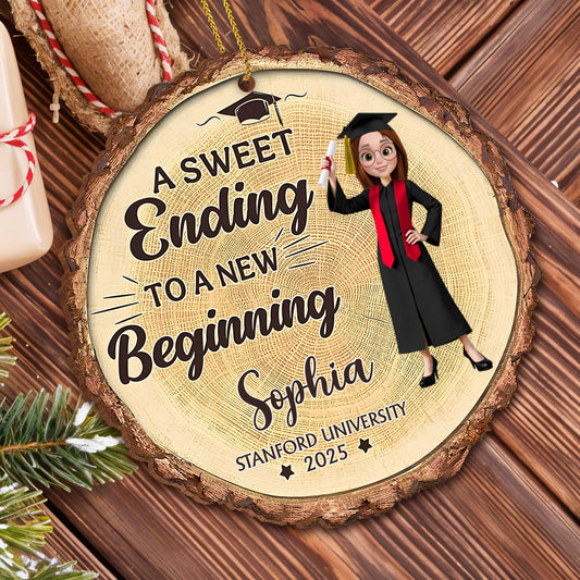 A Sweet Ending To A New Beginning, Graduation Cap And Diploma