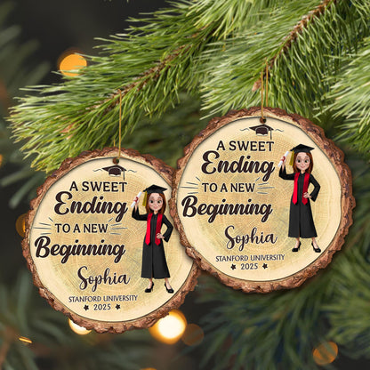 A Sweet Ending To A New Beginning, Graduation Cap And Diploma