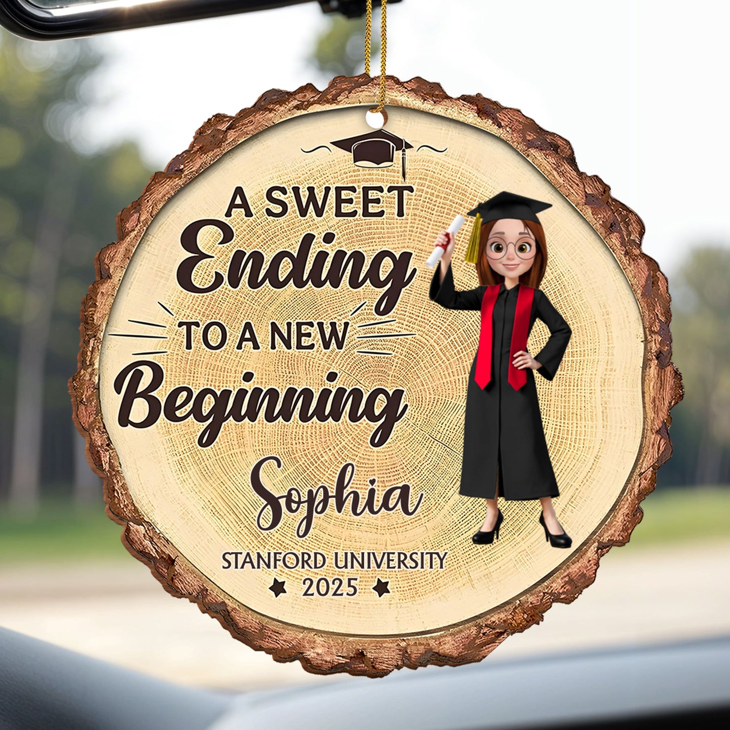 A Sweet Ending To A New Beginning, Graduation Cap And Diploma