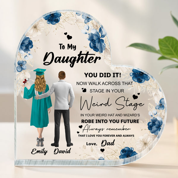 To My Daughter You Did It, Graduation Cap With Floral Design