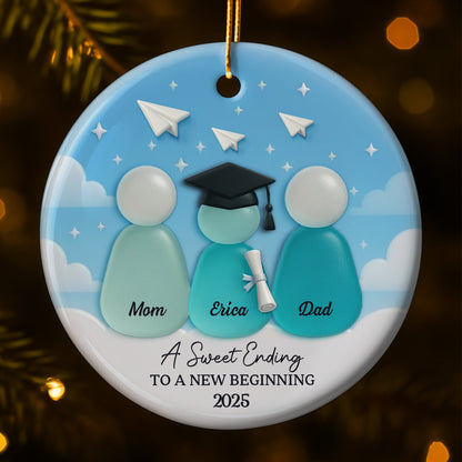 A Sweet Ending to a New Beginning, Graduation Cap and Diplomas Design