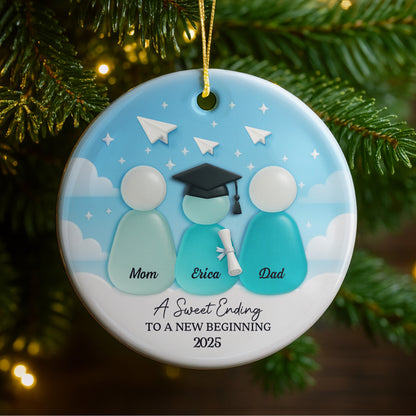 A Sweet Ending to a New Beginning, Graduation Cap and Diplomas Design