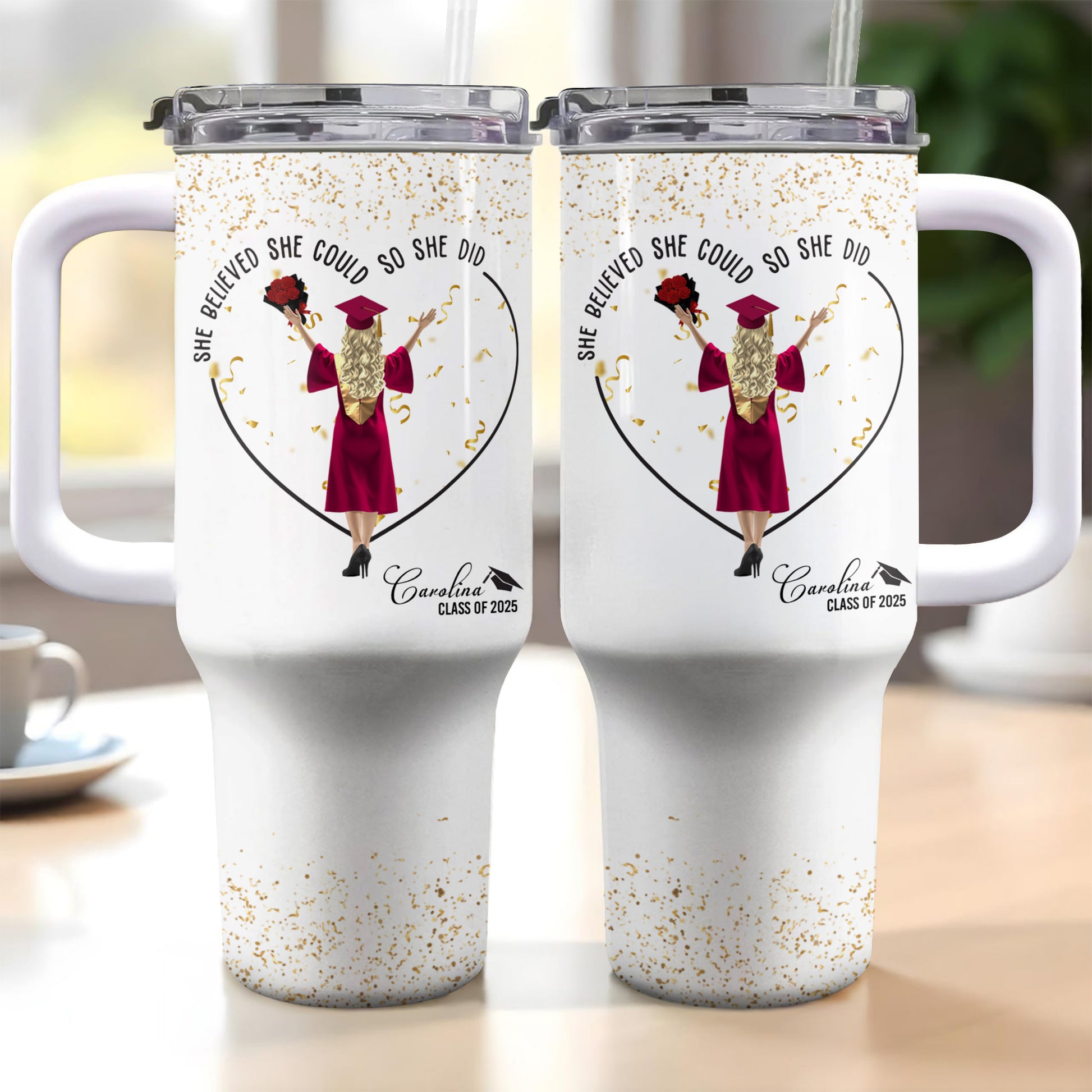 She Believed She Could So She Did, Graduation Cap and Confetti