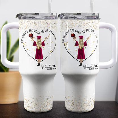 She Believed She Could So She Did, Graduation Cap and Confetti