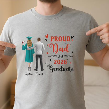 Proud Dad Of A Graduate With Hearts And Diploma