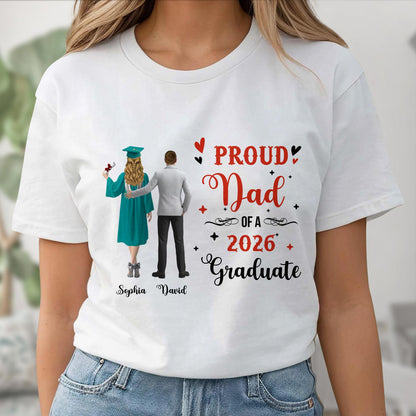 Proud Dad Of A Graduate With Hearts And Diploma