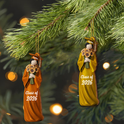 Graduation Cap And Flowers Class of [Year]