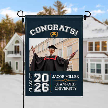 Congrats Class Of [Year], Graduation Cap And Diploma