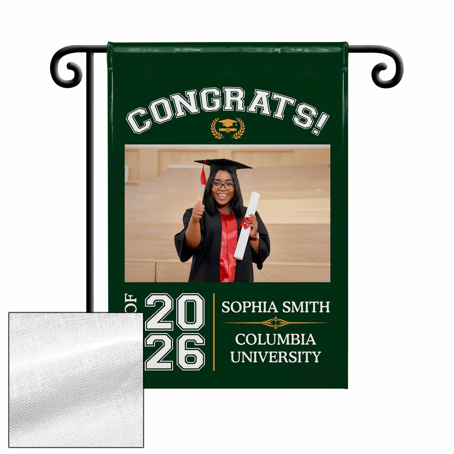 Congrats Class Of [Year], Graduation Cap And Diploma