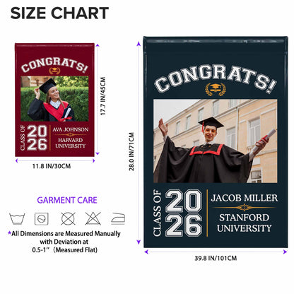 Congrats Class Of [Year], Graduation Cap And Diploma