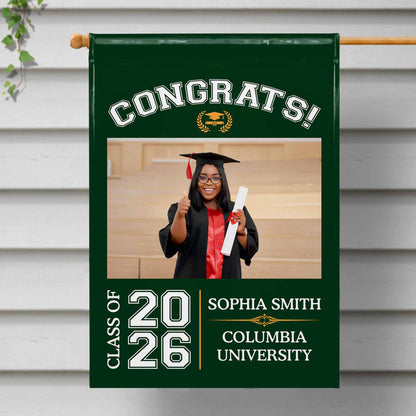 Congrats Class Of [Year], Graduation Cap And Diploma