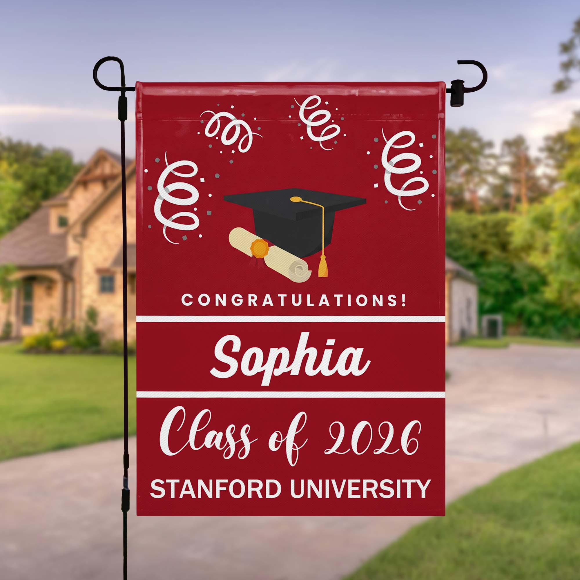 Congratulations Class Of, Personalized Flag, Gift For Graduates – ALMAGEMS