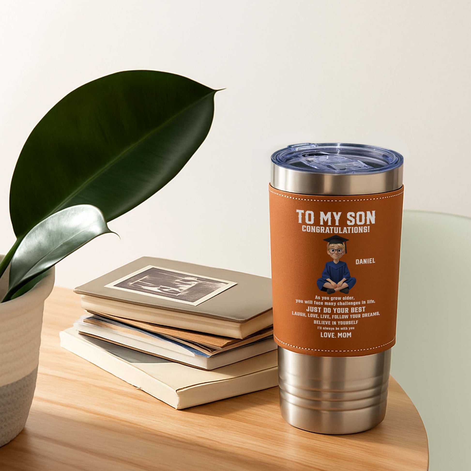 To My Son Congratulations Just Do Your Best Graduate In Gown