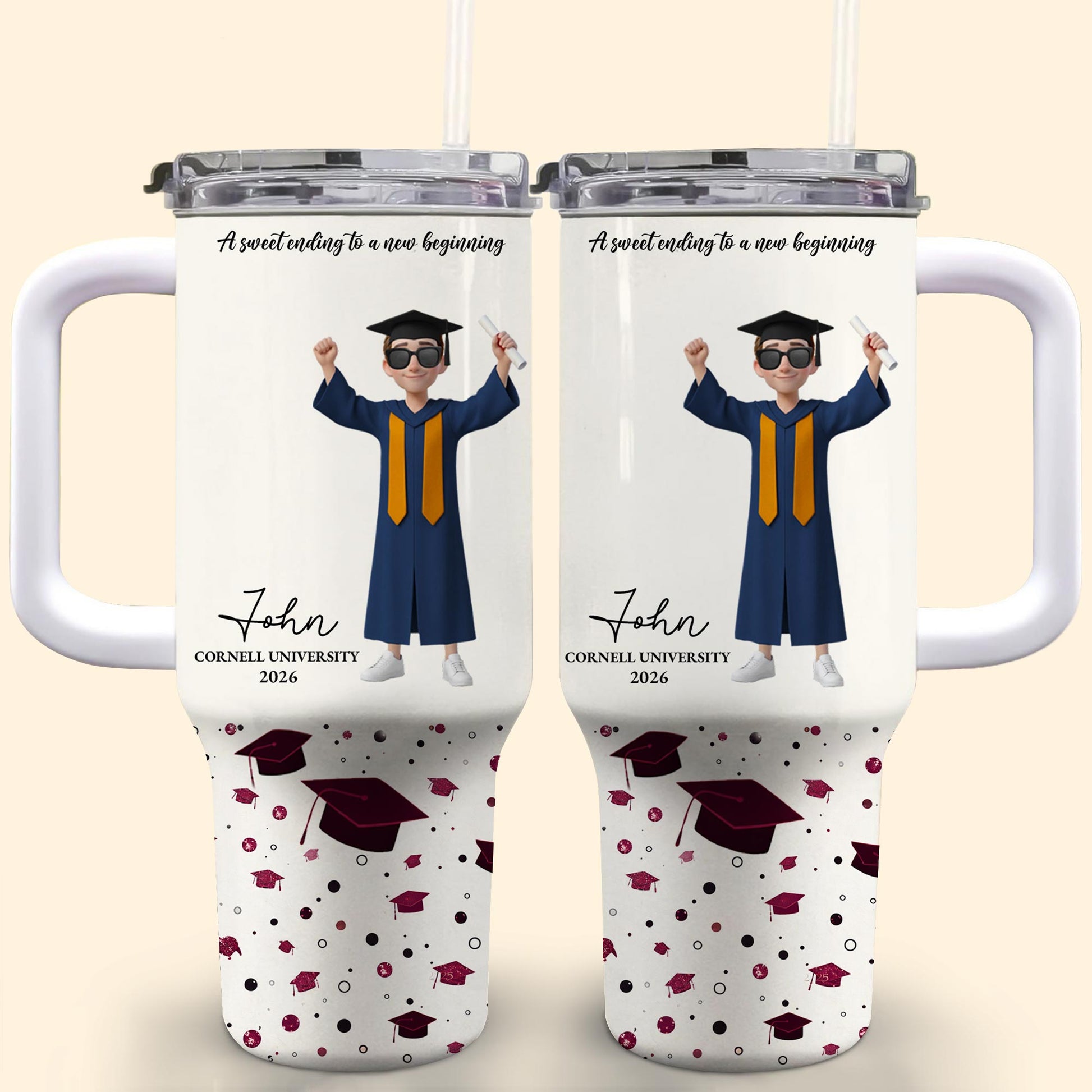 A Sweet Ending To A New Beginning Graduate Boy And Graduation Cap