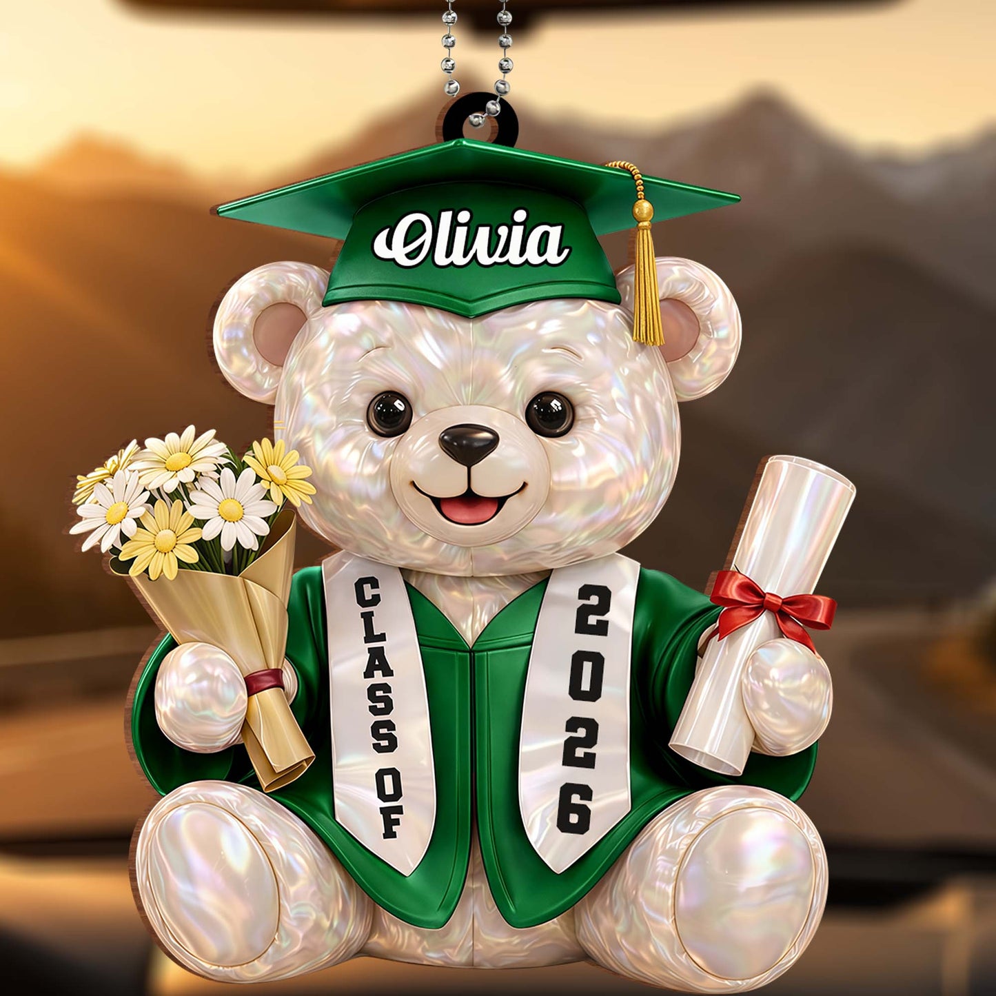 We Still Do Celebrating Our Wedding Anniversary Cruise Ship And Hearts - Personalized Custom Wood Ornament, Car Hanging Ornament - GRAD437_WCA