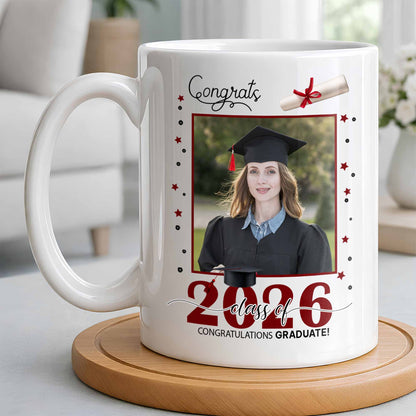 Behind You All Your Memories Graduation Cap And Diploma - Personalized Custom Coffee Mug - GRAD451_MG
