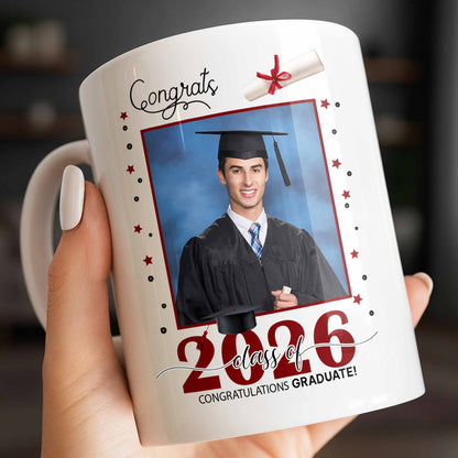 Behind You All Your Memories Graduation Cap And Diploma - Personalized Custom Coffee Mug - GRAD451_MG