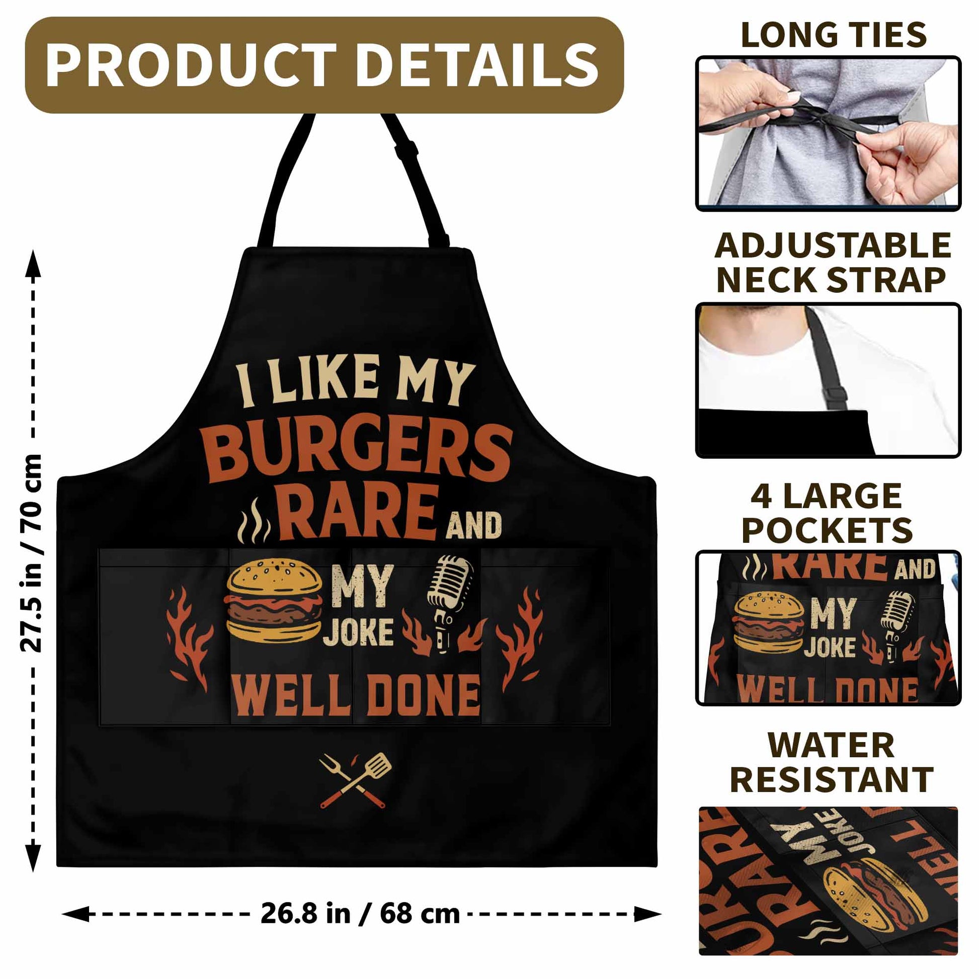 I like my burgers rare and my joke well done, Burger and Microphone