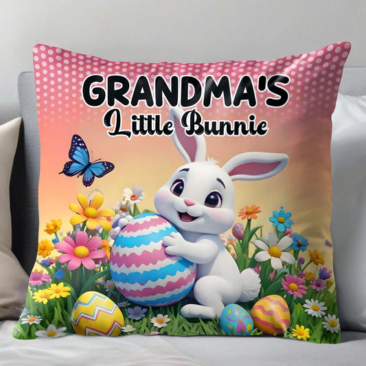 Grandma's Little Bunnie With Bunny, Eggs And Flowers