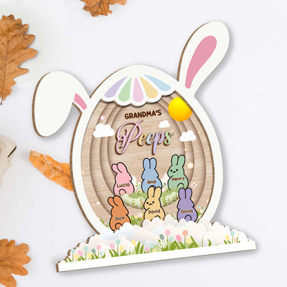Grandma's Peeps, Bunny, Flowers, And Eggs