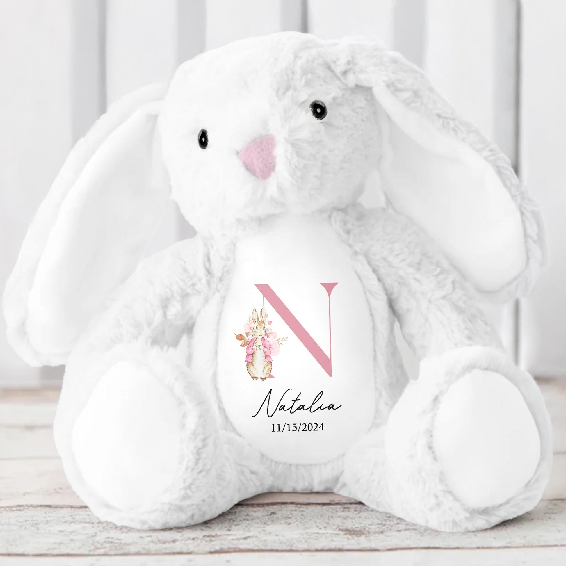 Cute Bunny With Floral Design For A Beautiful Touch