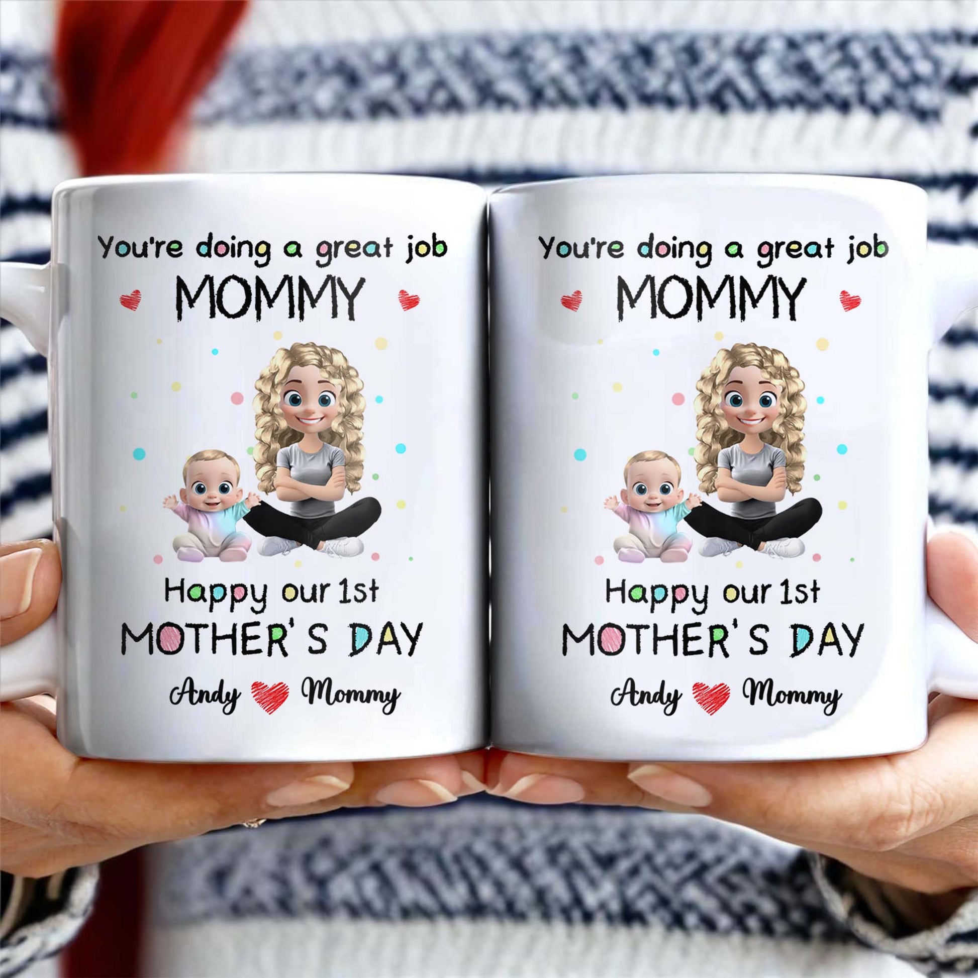 You're Doing a Great Job Mommy, Happy Our 1st Mother's Day, Baby and Mother