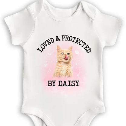 Loved & Protected By Daisy, Cat and Pink Heart