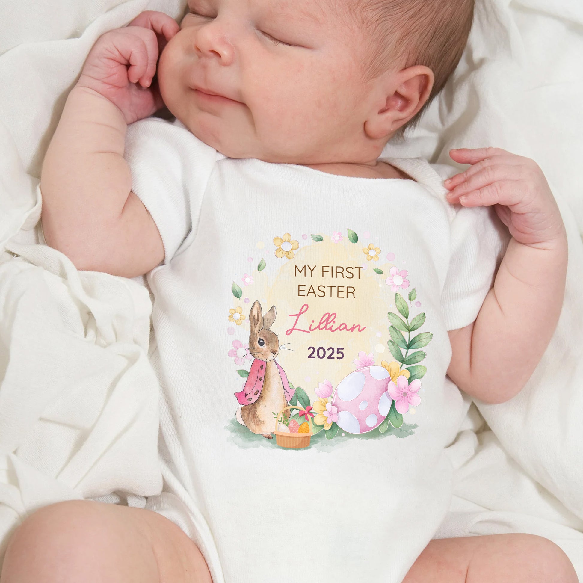 My First Easter, Rabbit and Easter Eggs Design