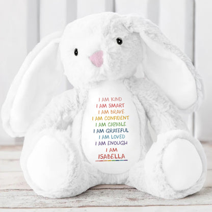I Am Kind, I Am Smart, I Am Brave, Stuffed Bunny