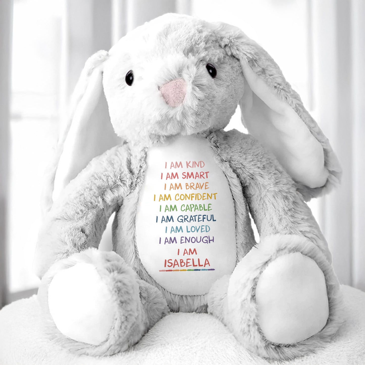 I Am Kind, I Am Smart, I Am Brave, Stuffed Bunny