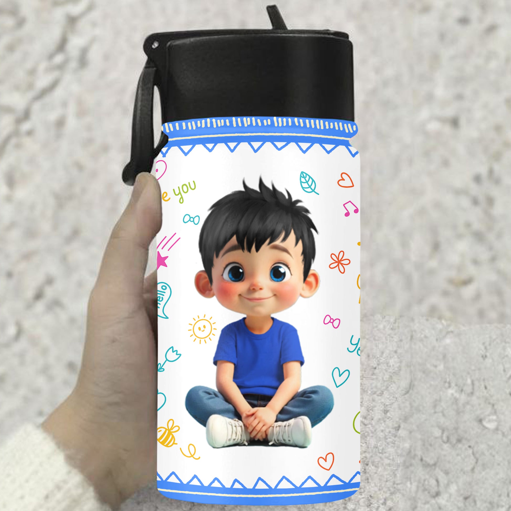 I Am Kind, I Am Smart, Inspirational Cartoon Boy