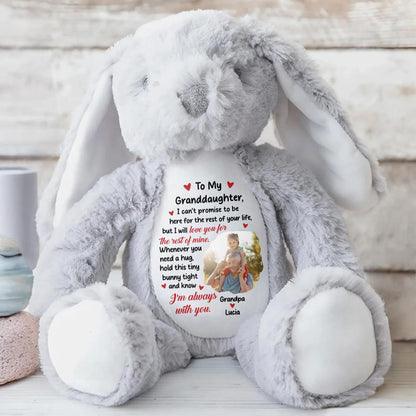To My Granddaughter, I Can't Promise To Be Here, Stuffed Bunny