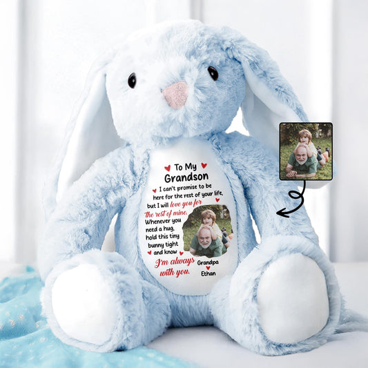 To My Granddaughter, I Can't Promise To Be Here, Stuffed Bunny
