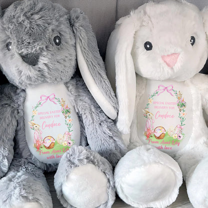 Special Easter Delivery For Candace, Easter Bunny, Eggs And Flowers