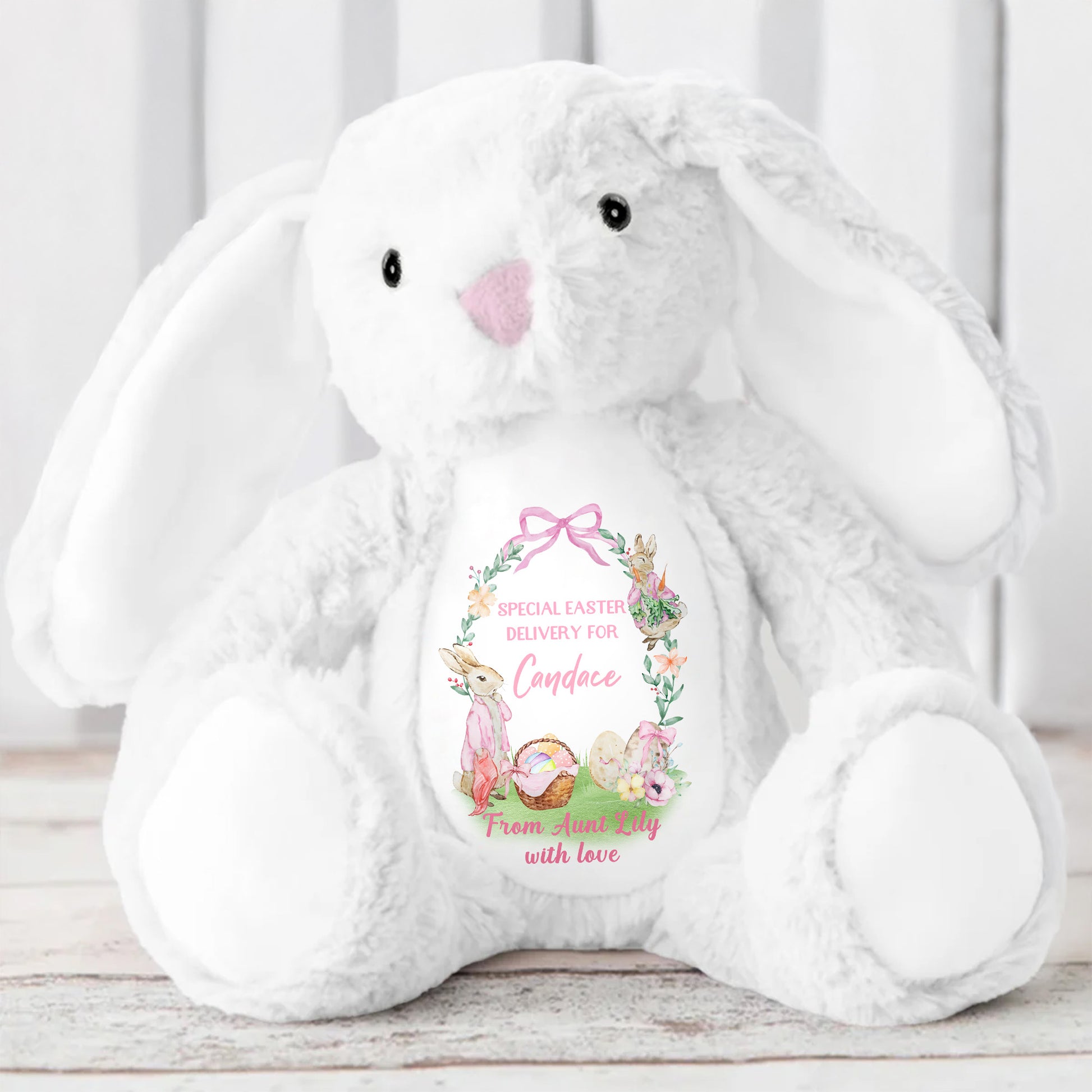Special Easter Delivery For Candace, Easter Bunny, Eggs And Flowers