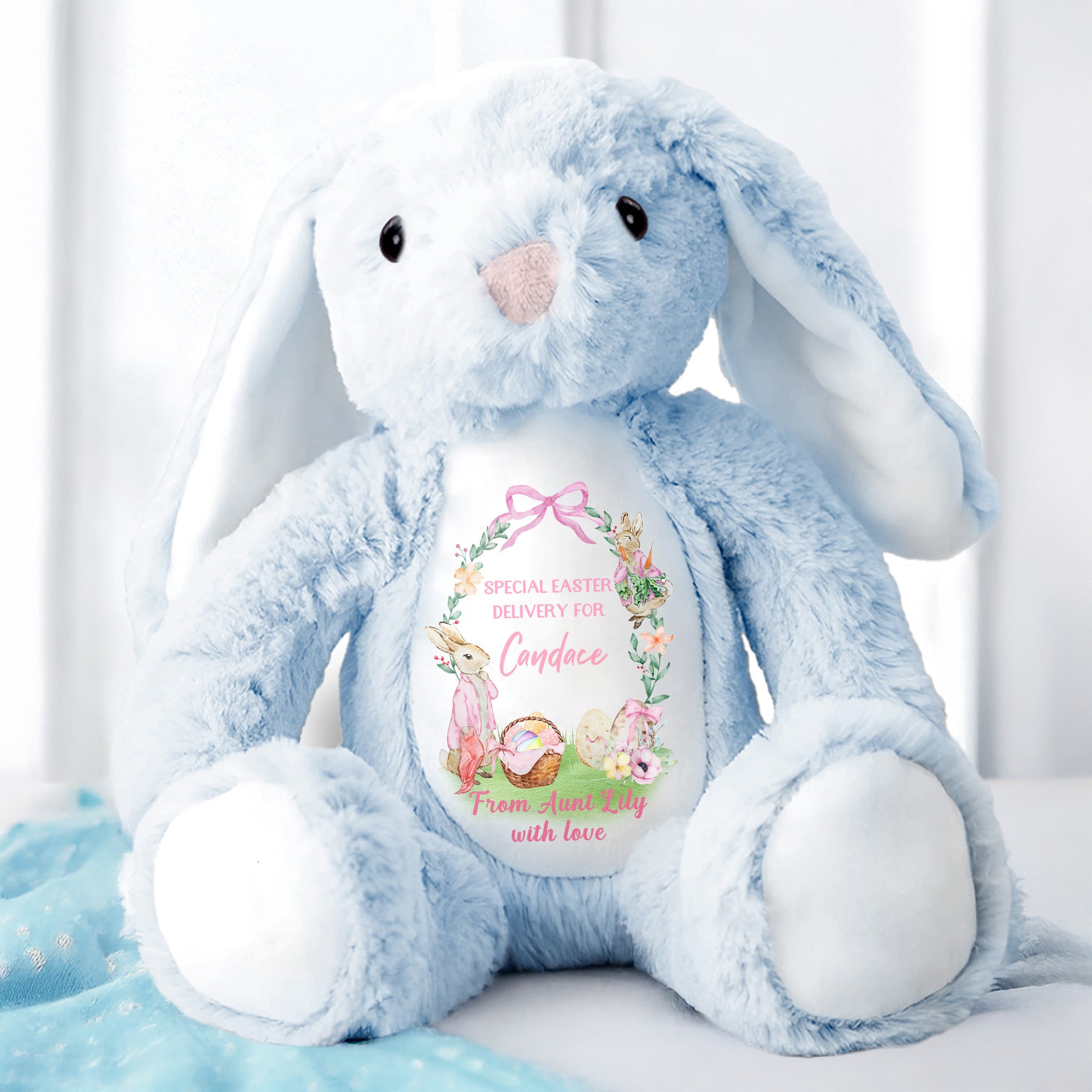 Special Easter Delivery For Candace, Easter Bunny, Eggs And Flowers