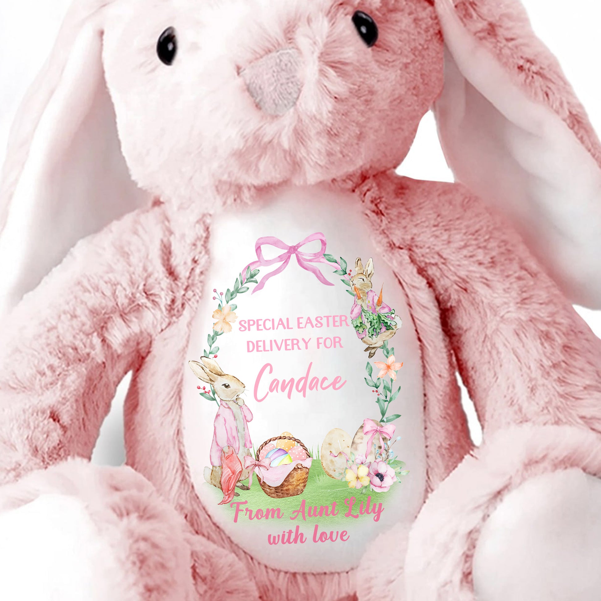 Special Easter Delivery For Candace, Easter Bunny, Eggs And Flowers