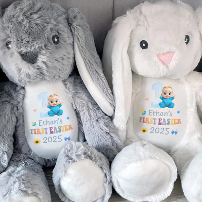 Ethan's First Easter 2025, Bunny and Baby Design