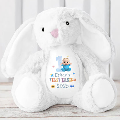 Ethan's First Easter 2025, Bunny and Baby Design