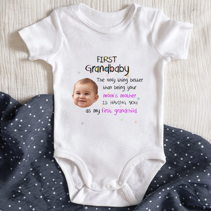 Celebrating the First Grandbaby: Custom Photo Bodysuit