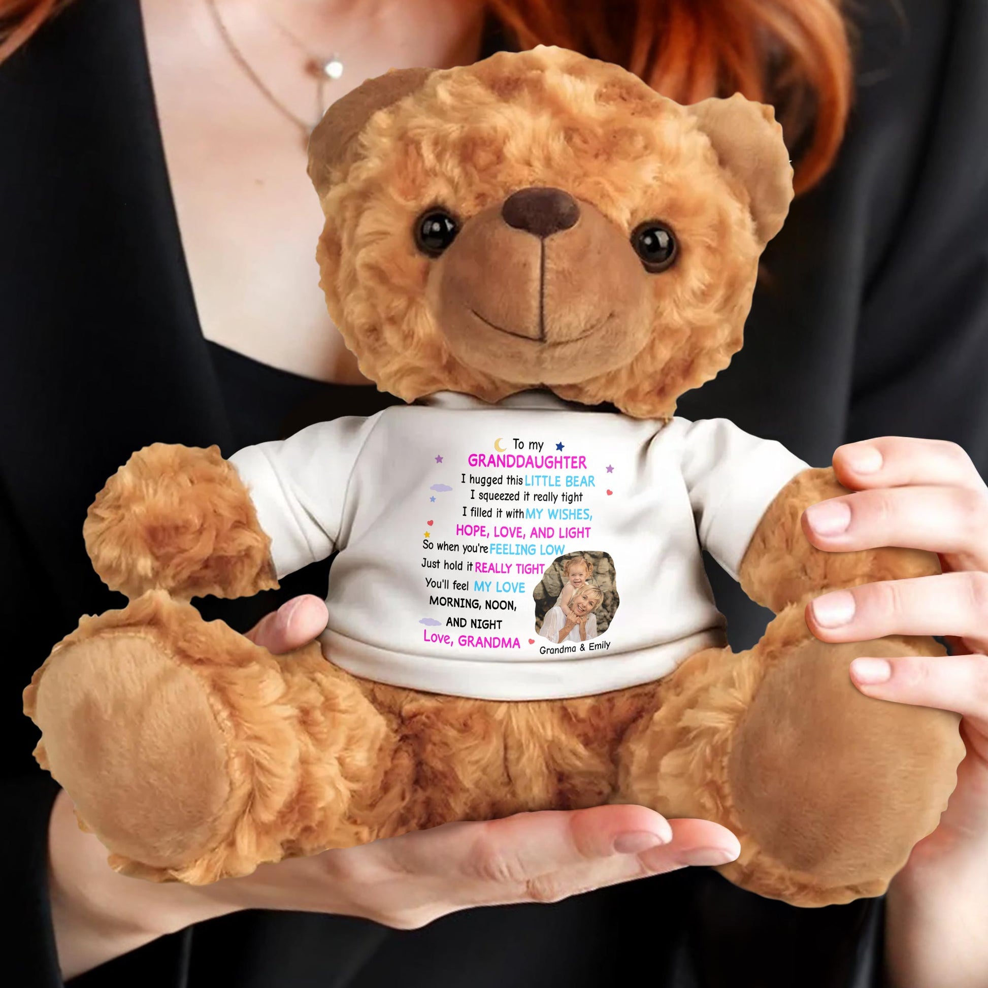 To My Granddaughter, I Hugged This Little Bear, Stars