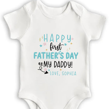 Happy First Father's Day As My Daddy, Stars And Hearts