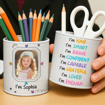 I'm [Name] Notebook Paper Design Pen Holder - Personalized Pen Holder - GRK053_PENH