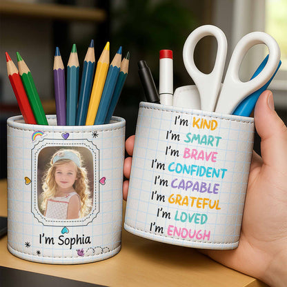 I'm [Name] Notebook Paper Design Pen Holder - Personalized Pen Holder - GRK053_PENH