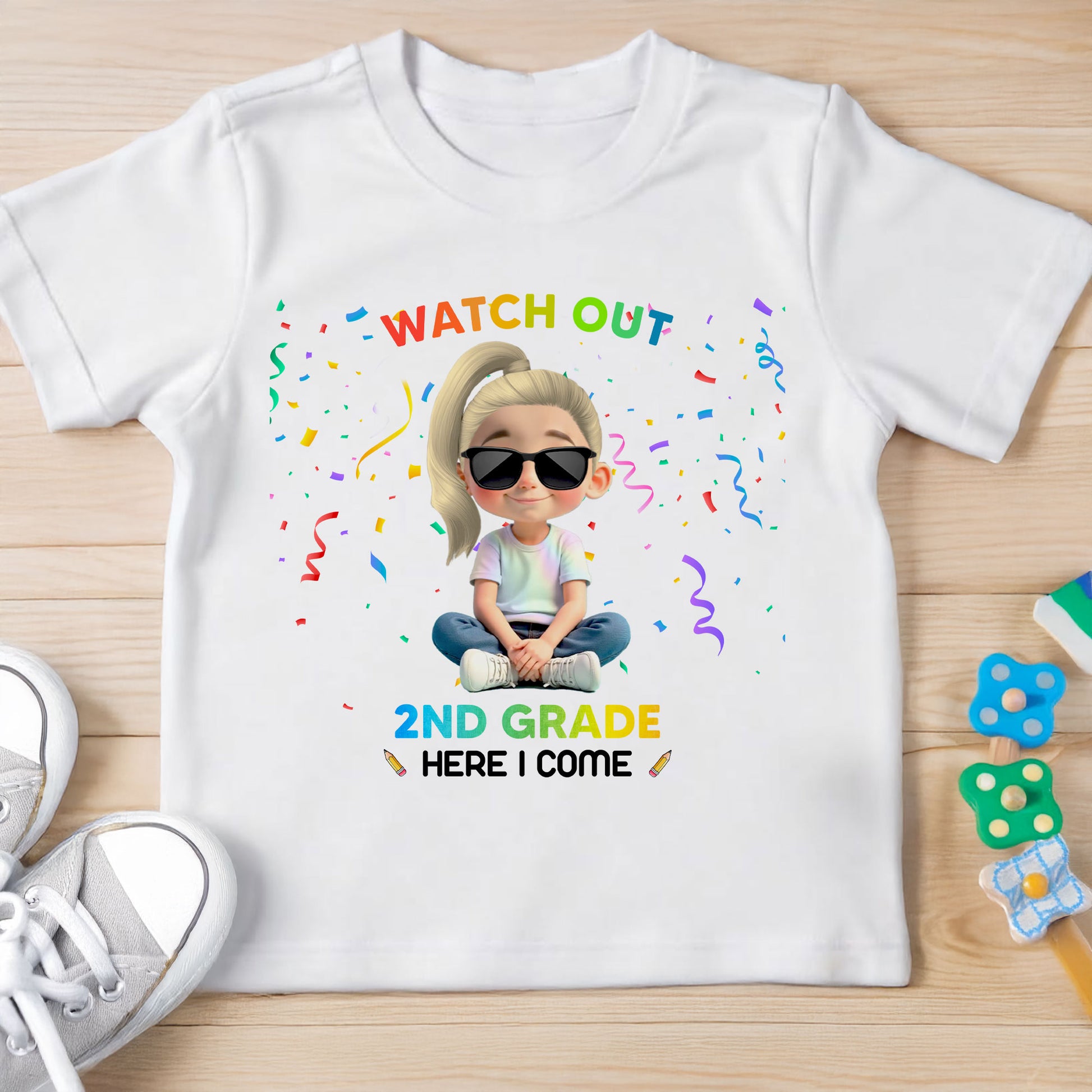 Watch Out 2nd Grade Here I Come Sunglasses Confetti