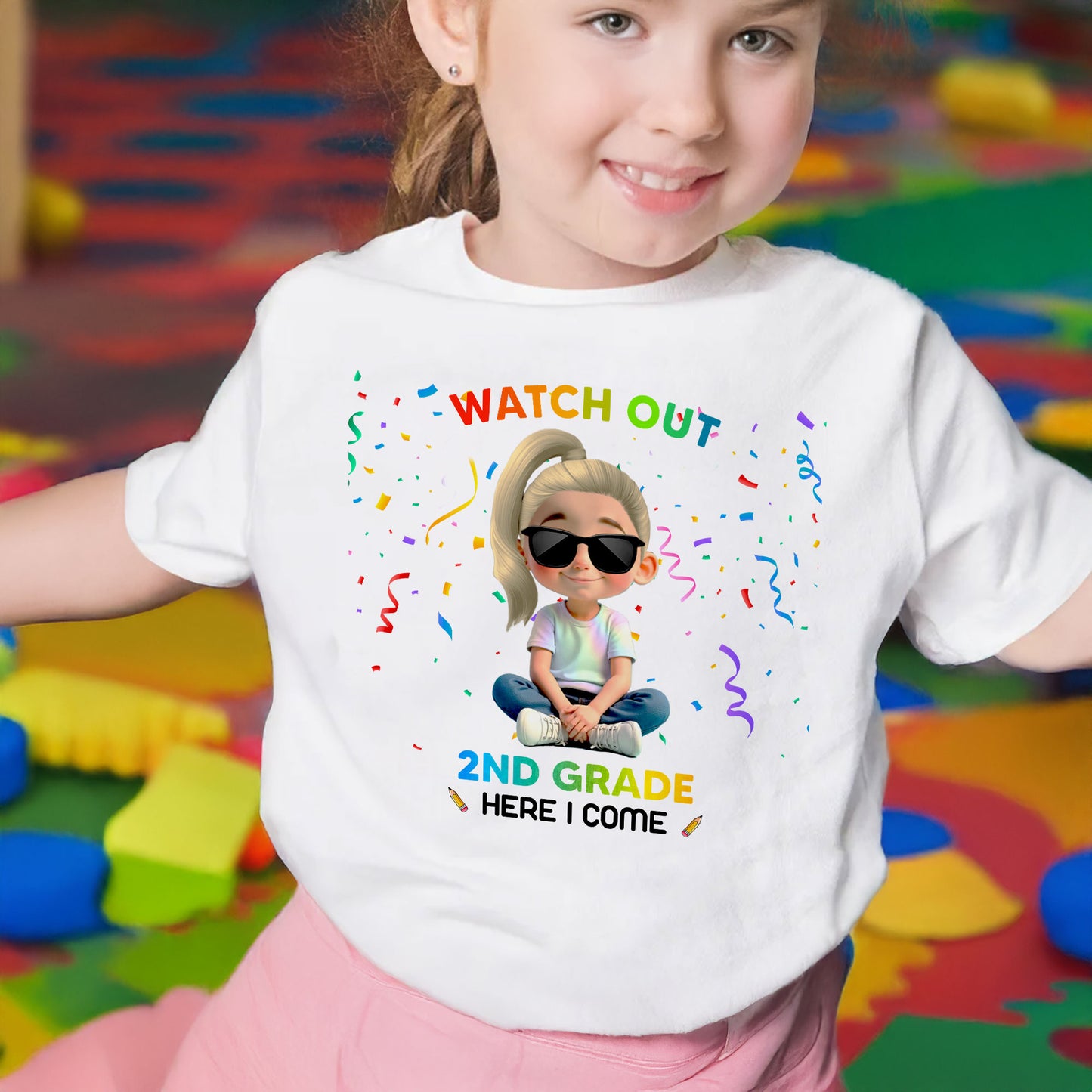 Watch Out 2nd Grade Here I Come Sunglasses Confetti